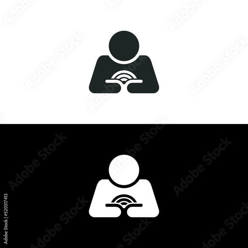 Digital literacy icon isolated on white background