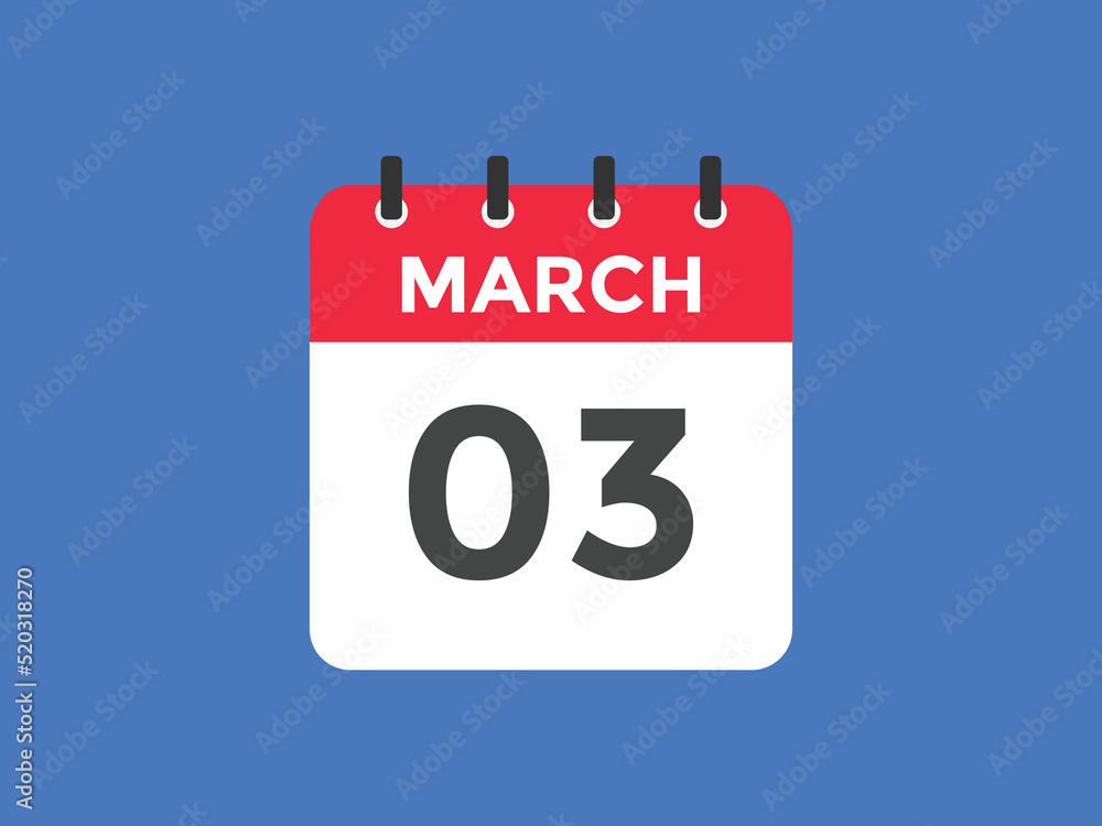 march 3 calendar reminder. 3rd march daily calendar icon template. Vector illustration
march 3 calendar reminder. 3rd march daily calendar icon template. Vector illustration
