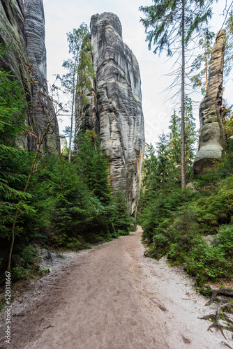 Adrspasske skaly rock town in Czech republic photo