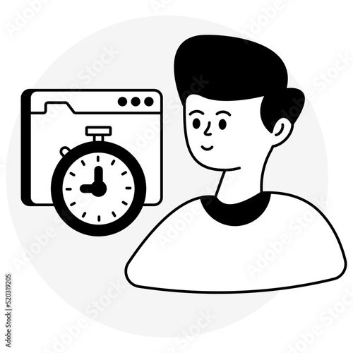 Modern design icon of web speed test