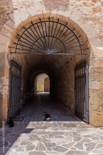 Ancient gate in the walls of the old city of Melilla
