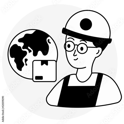 A perfect design icon of global delivery