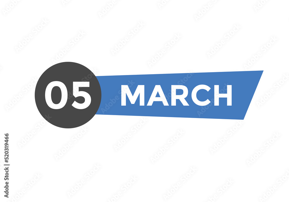 march 5 Calendar icon Design. Calendar Date 5th March. Calendar template
march 5 Calendar icon Design. Calendar Date 5th March. Calendar template