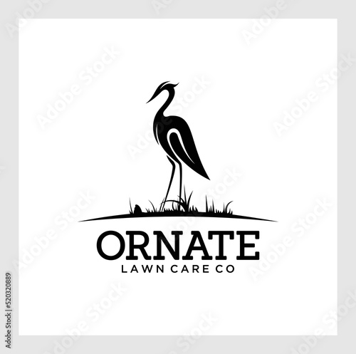 crane character logo design