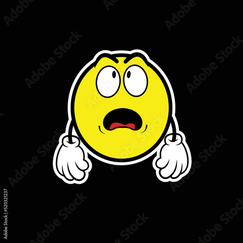 an icon with an expression of amazement at seeing new things, very adorable when used in various design media