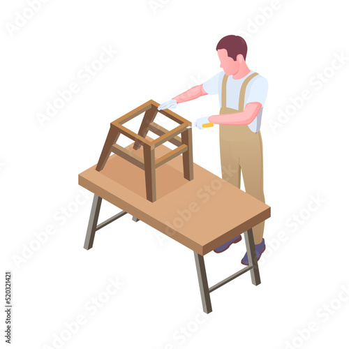 Stool Assembly Worker Composition