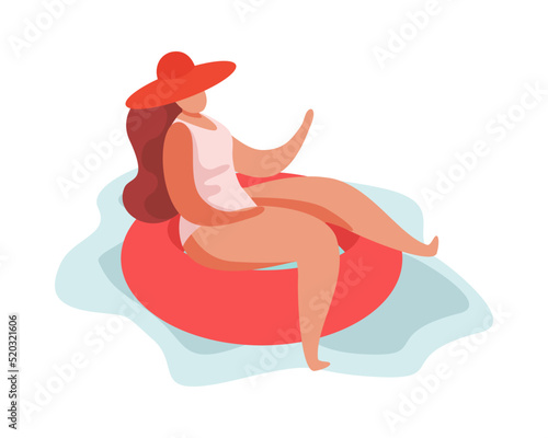 Summer Lady Floating Composition