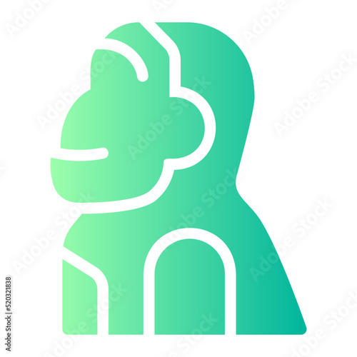 orangutan gradient icon