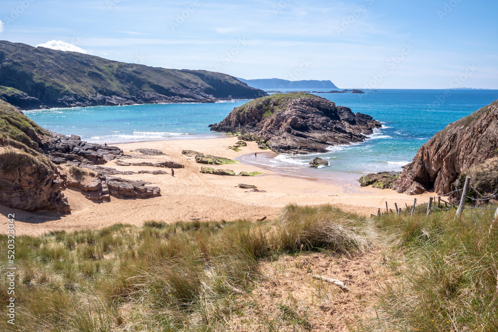 The Murder Hole beach, officially called Boyeeghether Bay in County Donegal, Ireland