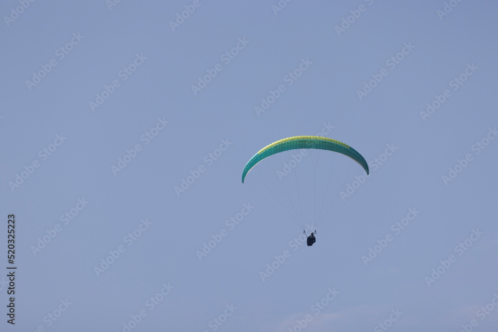 paragliding on cliffs in Normandy near Omaha Beach paragliding on cliffs in Normandy near Omaha Beach