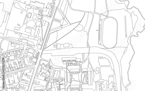 Vintage map background. Urban city top view. Vector Illustration.