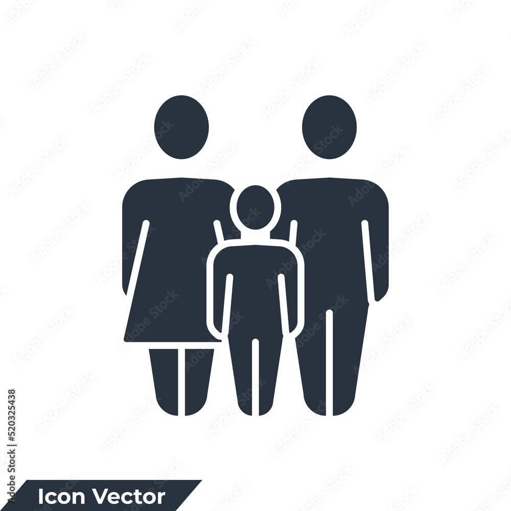 family icon logo vector illustration. Parents symbol template for graphic and web design collection family icon logo vector illustration. Parents symbol template for graphic and web design collection