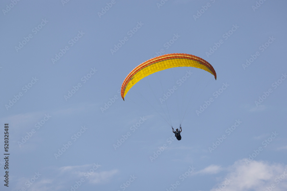 paragliding on cliffs in Normandy near Omaha Beach paragliding on cliffs in Normandy near Omaha Beach