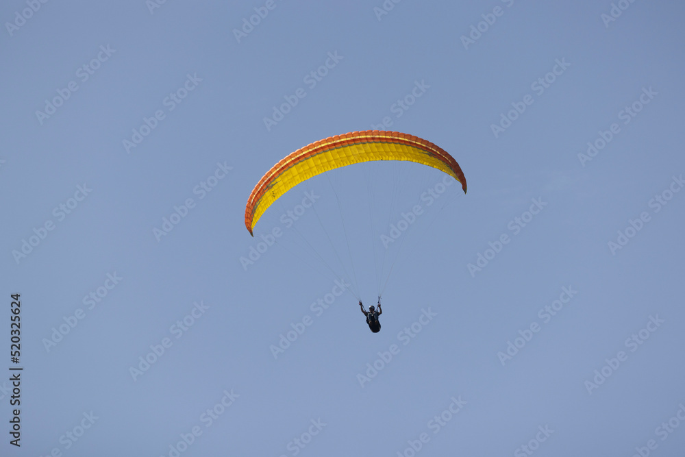 paragliding on cliffs in Normandy near Omaha Beach paragliding on cliffs in Normandy near Omaha Beach
