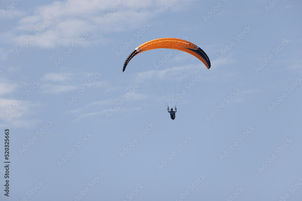paragliding on cliffs in Normandy near Omaha Beach paragliding on cliffs in Normandy near Omaha Beach