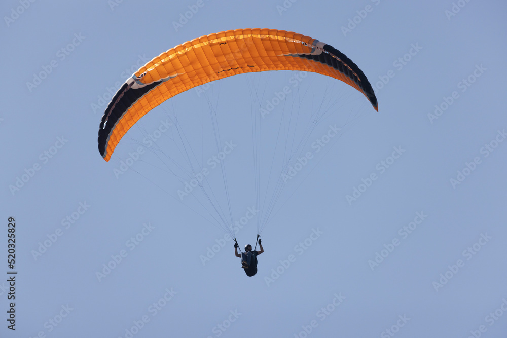 paragliding on cliffs in Normandy near Omaha Beach paragliding on cliffs in Normandy near Omaha Beach