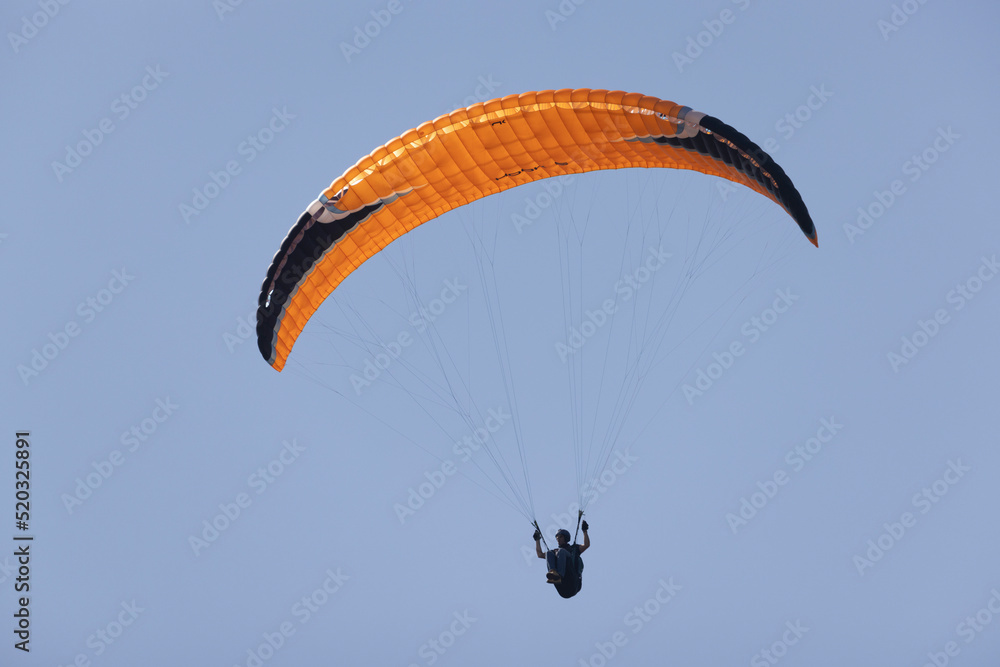 paragliding on cliffs in Normandy near Omaha Beach paragliding on cliffs in Normandy near Omaha Beach