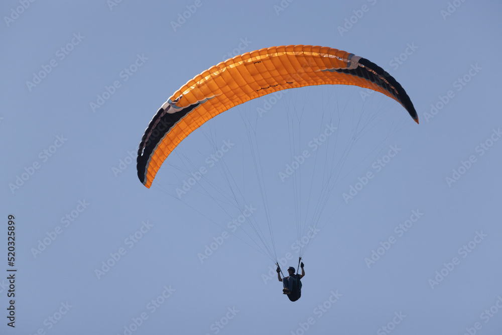 paragliding on cliffs in Normandy near Omaha Beach paragliding on cliffs in Normandy near Omaha Beach