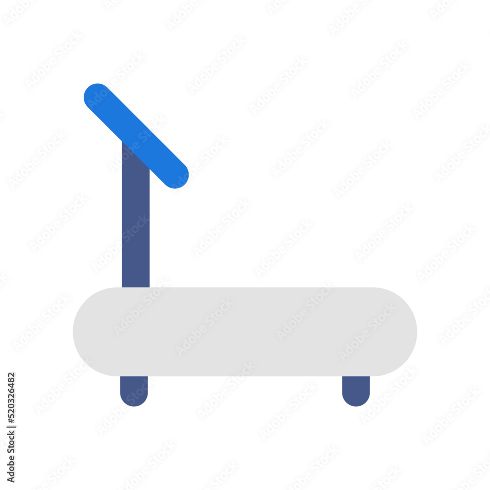 Treadmill Icon with Flat Style Treadmill Icon with Flat Style