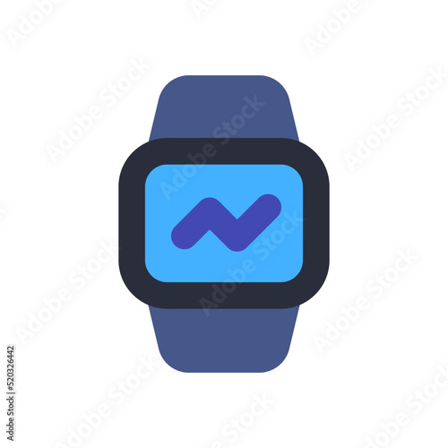 Smartwatch Icon with Flat Style