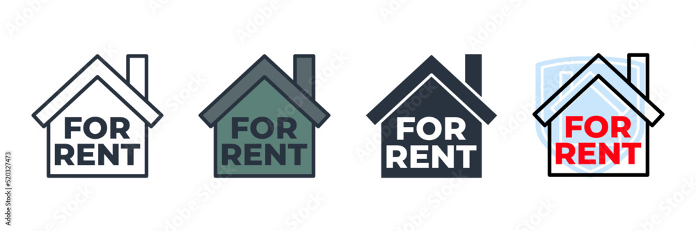 for rent icon logo vector illustration. House for rent symbol template for graphic and web design collection for rent icon logo vector illustration. House for rent symbol template for graphic and web design collection