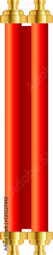 Red paper scroll clip art © Ovidiu