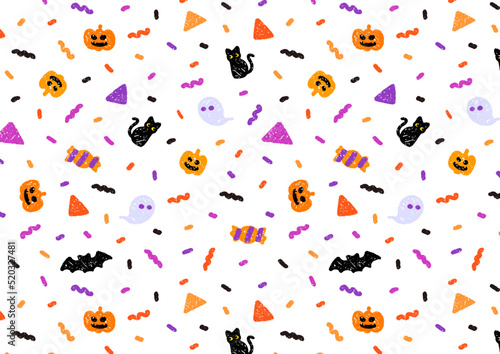 手描きの幾何学パターン ハロウィン