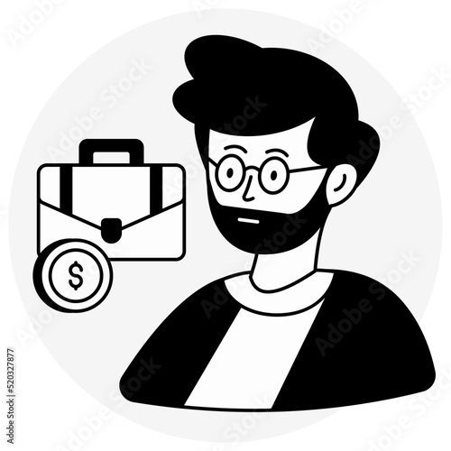 Perfect design icon of businessman