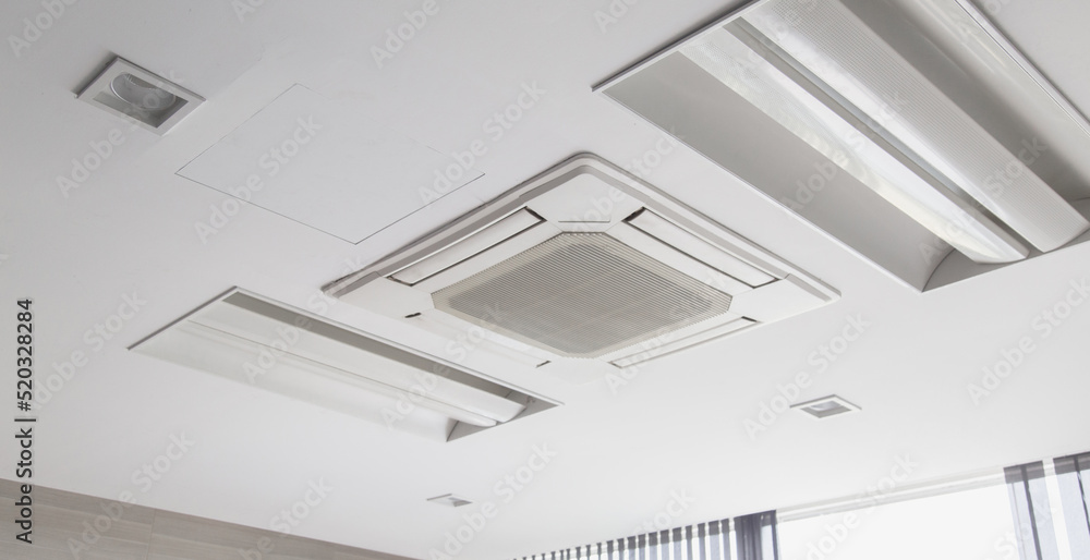 Air conditioning on the ceiling, 4-way cooling system Air conditioning on the ceiling, 4-way cooling system