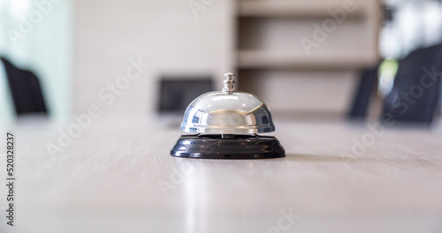 Hotel service bell , concept of first class service business.