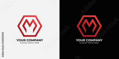 Creative m letter logo vector template design