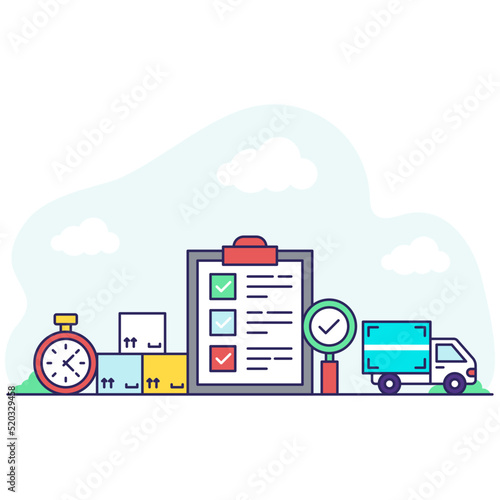 A unique design illustration of search list