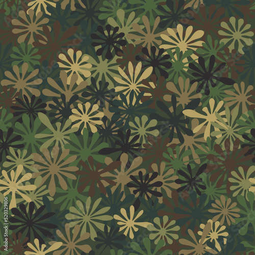 Texture military camouflage seamless pattern. Army and hunting texture