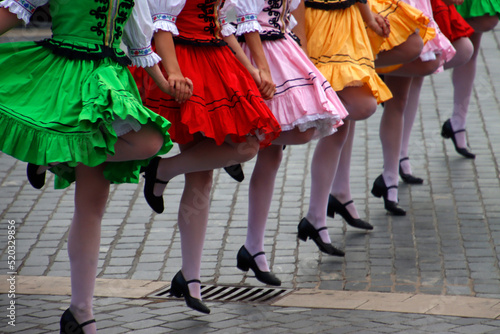 Slovakian dance in an outdoor festival