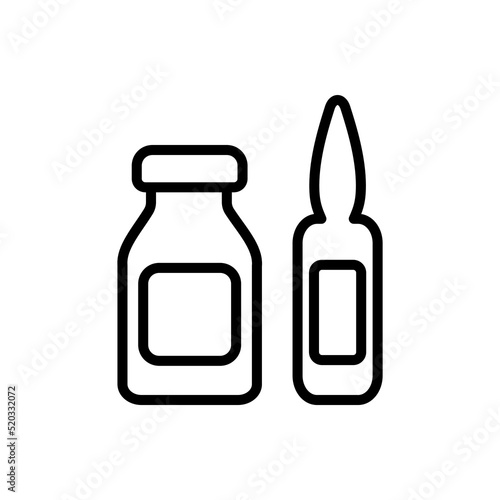 Ampoule simple icon vector. Flat design
