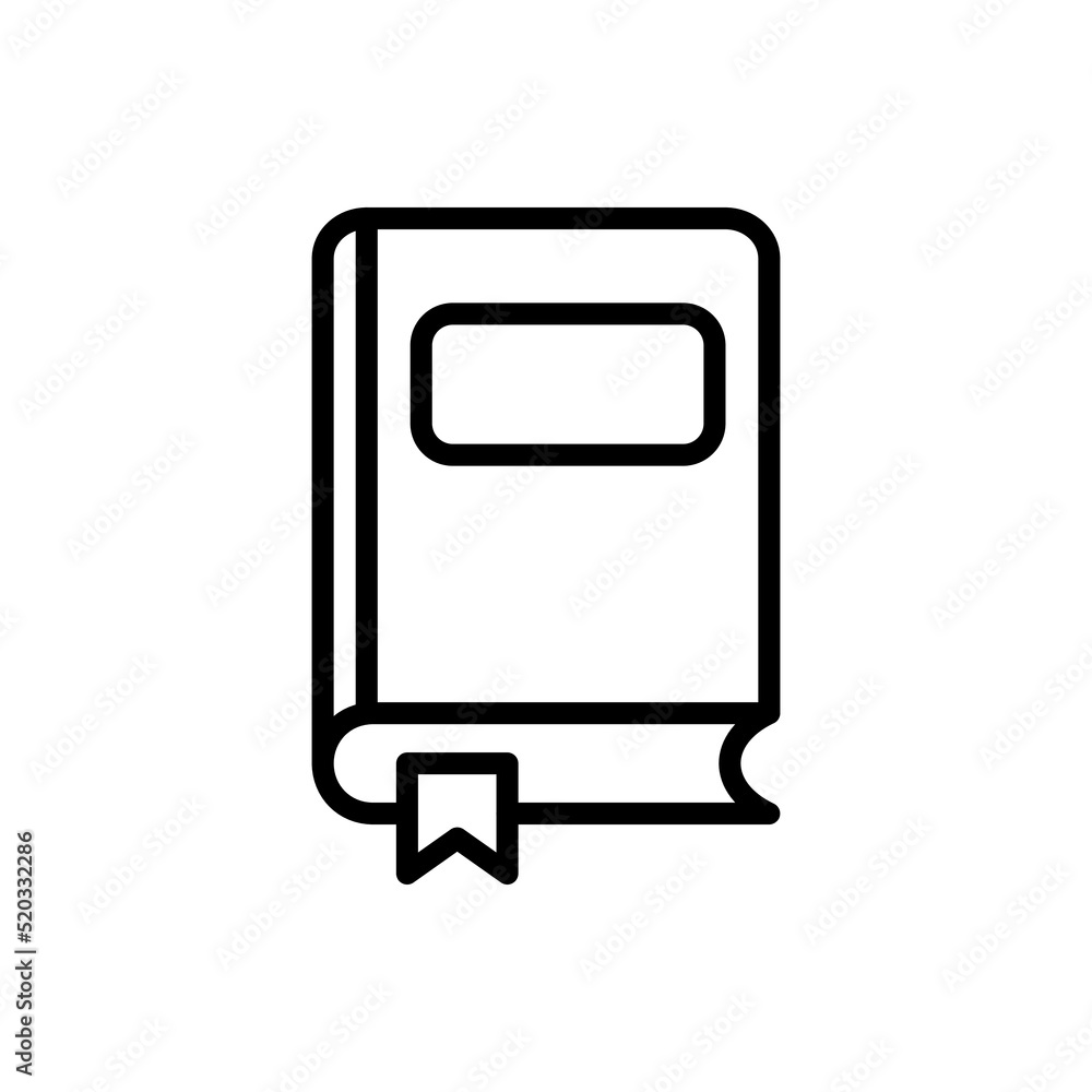 Book and bookmark simple icon vector. Flat design Book and bookmark simple icon vector. Flat design