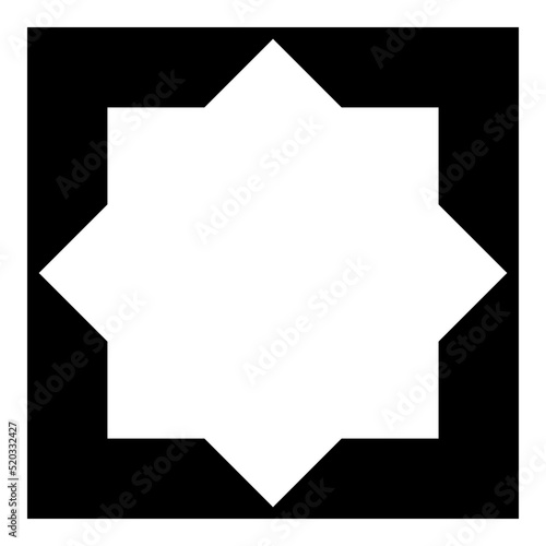 Square Elements Flat Icon Isolated On White Background
