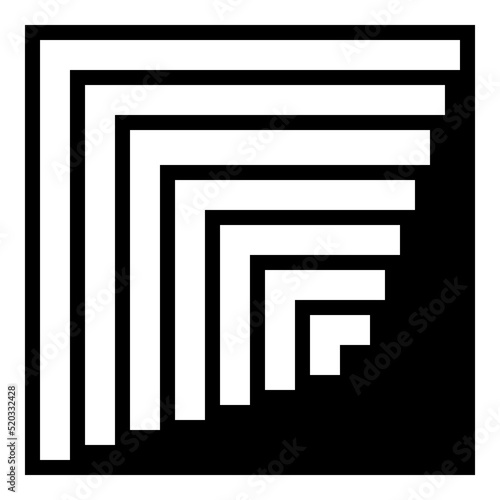 Square Elements Flat Icon Isolated On White Background