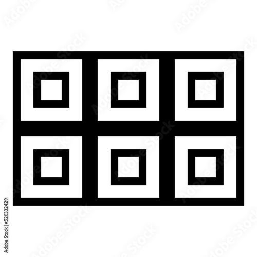 Square Elements Flat Icon Isolated On White Background