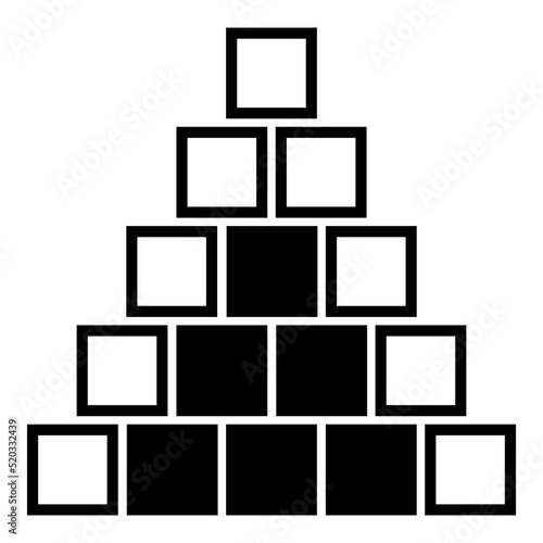 Square Elements Flat Icon Isolated On White Background