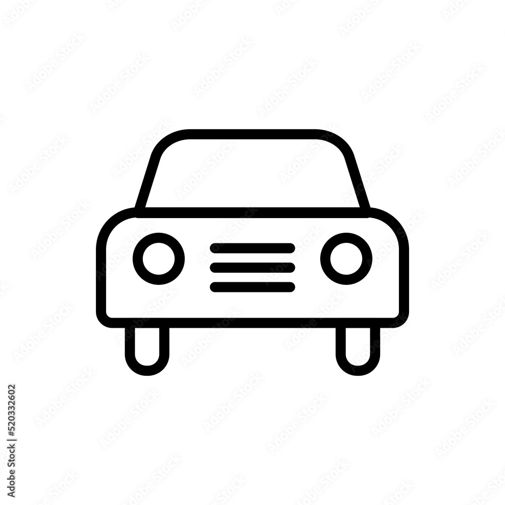 Car simple icon vector. Flat design Car simple icon vector. Flat design