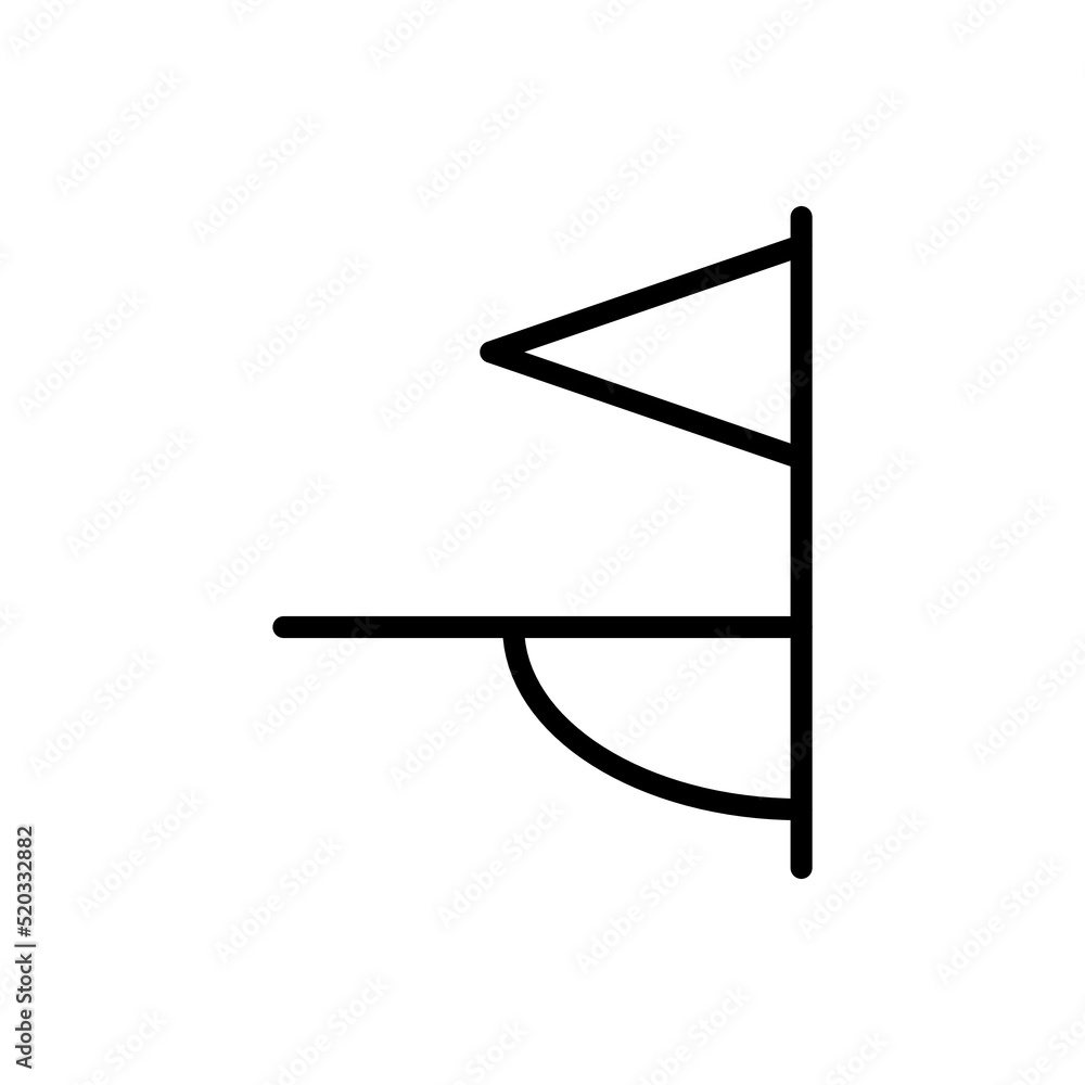 Corner kick flag simple icon vector. Flat design Corner kick flag simple icon vector. Flat design