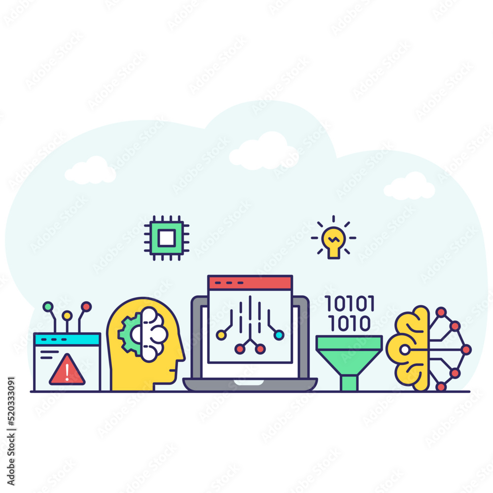 Editable design illustration of web nodes Editable design illustration of web nodes