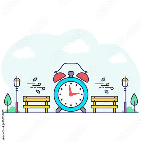 Perfect design illustration of alarm clock