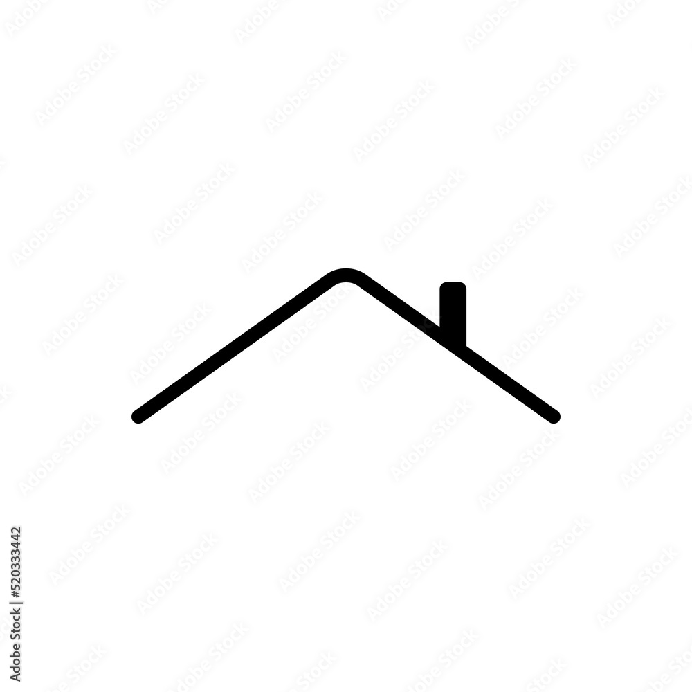 House roof simple icon vector. Flat design - obrazy, fototapety, plakaty 