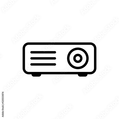 Projector simple icon vector. Flat design