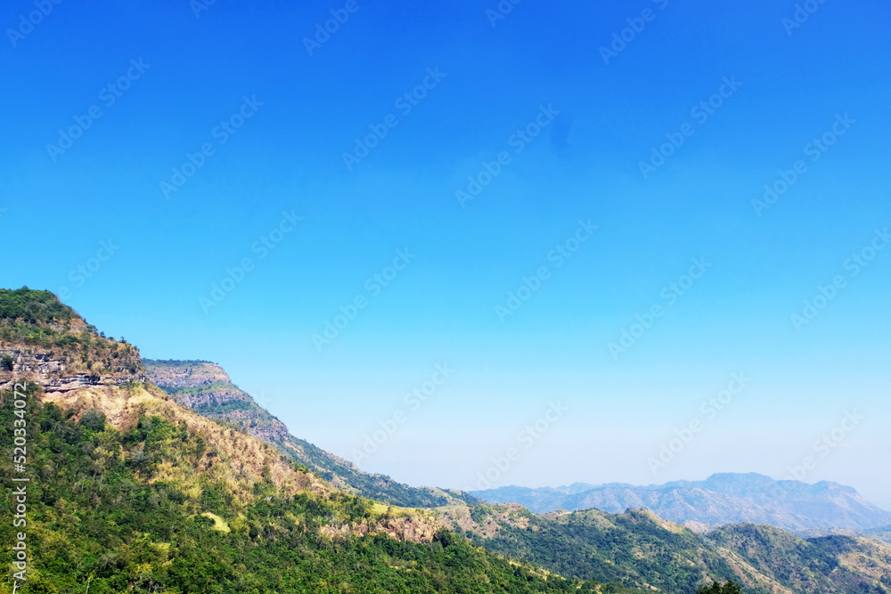 Mountain scape at Khao Kho National Park & Hot Springs in the morning at Phetchabun of Thailand in Winter, Sunny day and blue sky, Beautiful Natural View in Thailand, Natural wallpaper and background Mountain scape at Khao Kho National Park & Hot Springs in the morning at Phetchabun of Thailand in Winter, Sunny day and blue sky, Beautiful Natural View in Thailand, Natural wallpaper and background