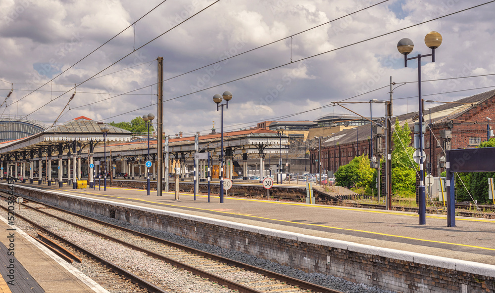 Fototapeta premium Railway station scene.