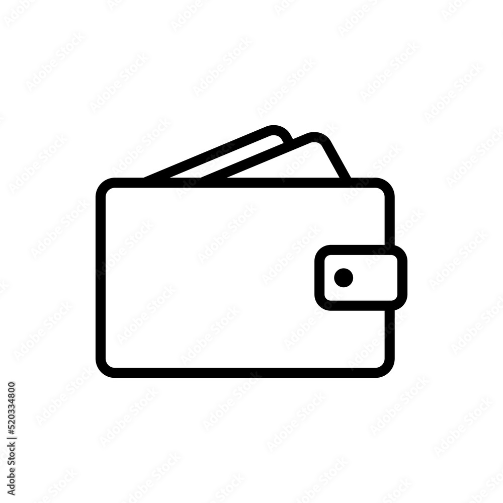 Wallet simple icon vector. Flat design Wallet simple icon vector. Flat design