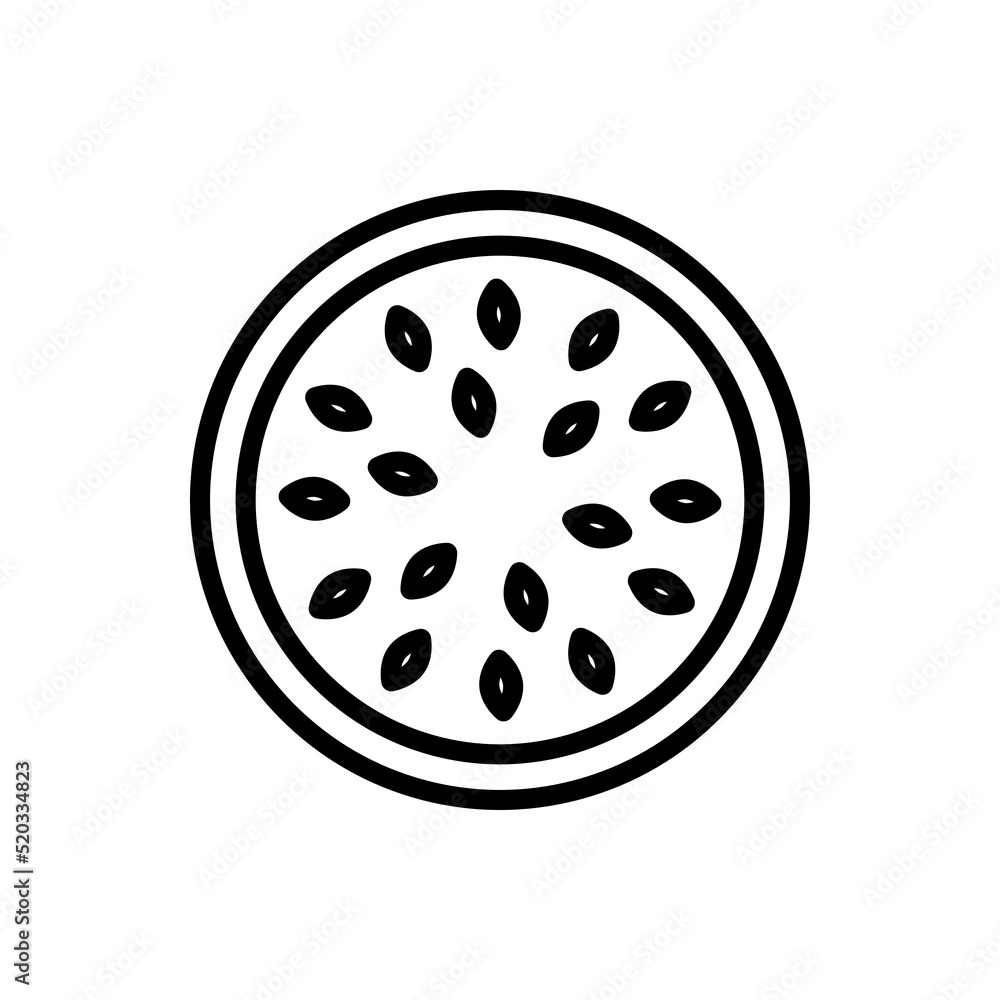 Watermelon round slice simple icon vector. Flat design Watermelon round slice simple icon vector. Flat design